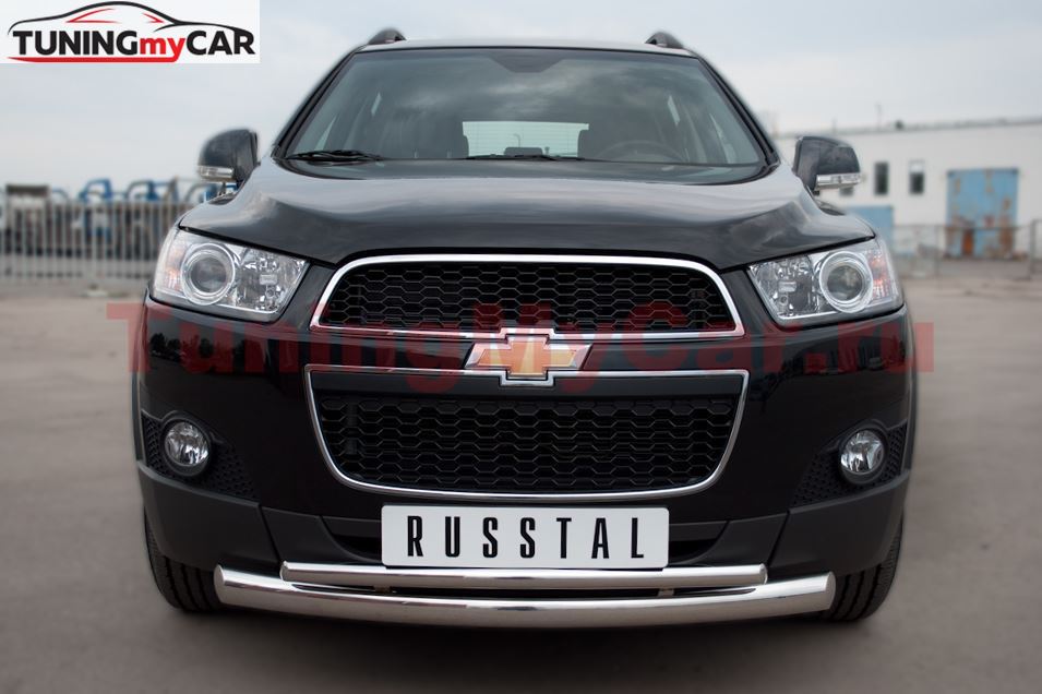 Защита переднего бампера D76/42 (дуга) для Chevrolet Captiva 2011-2013