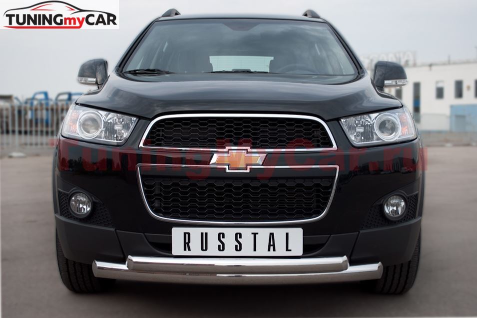 Защита переднего бампера D76/63 (дуга) для Chevrolet Captiva 2011-2013