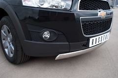 Защита переднего бампера D75х42 овал для Chevrolet Captiva 2011-2013