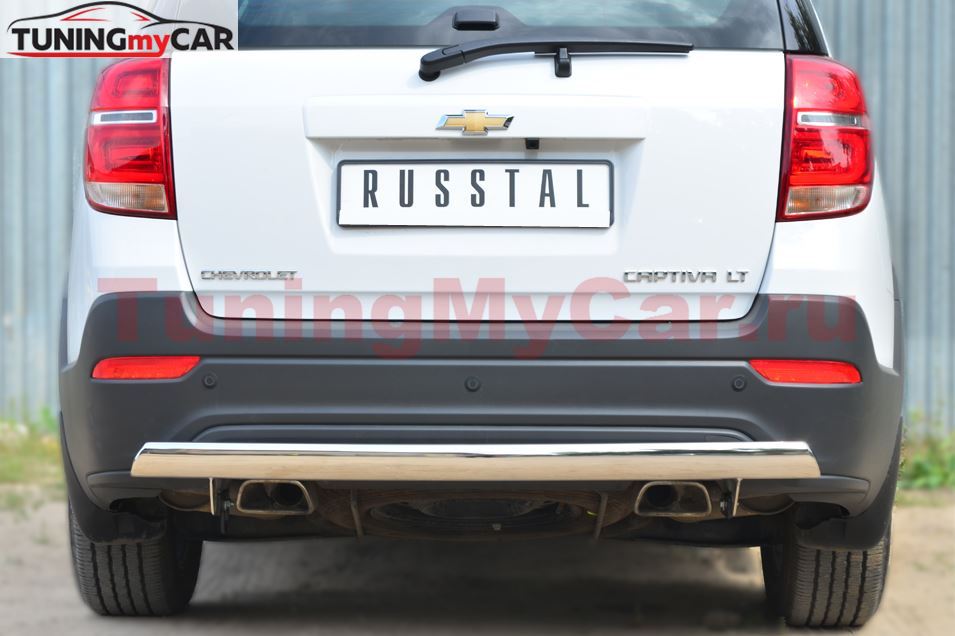 Защита заднего бампера D75х42(дуга) для Chevrolet Captiva 2013-