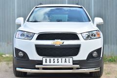 Защита переднего бампера D63 (секции) D42 (дуга) декор-паз для Chevrolet Captiva 2013-