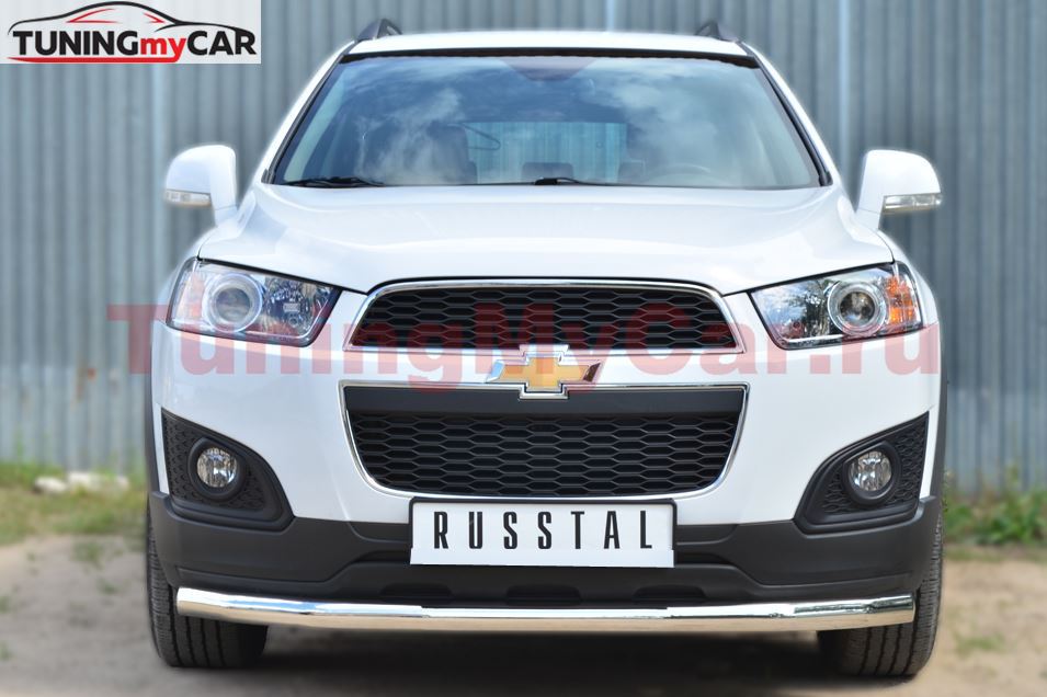 Защита переднего бампера D63 (секции) для Chevrolet Captiva 2013-