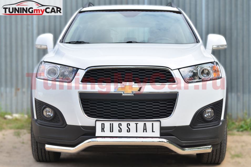 Защита переднего бампера D63 (волна) для Chevrolet Captiva 2013-