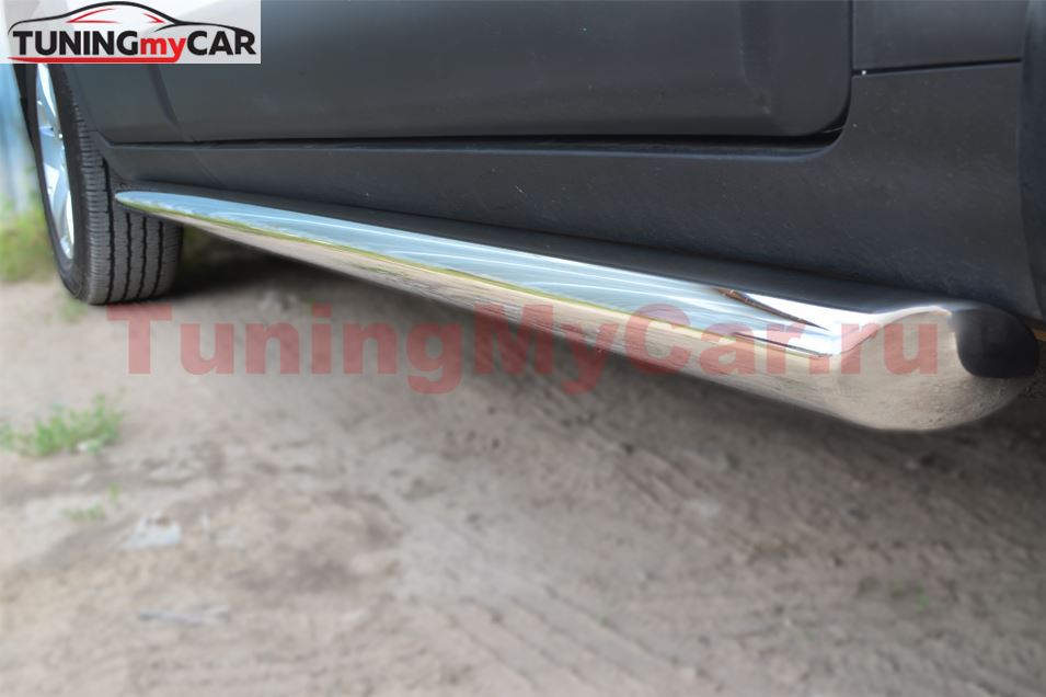 Пороги труба D63 (вариант 1) для Chevrolet Captiva 2013-
