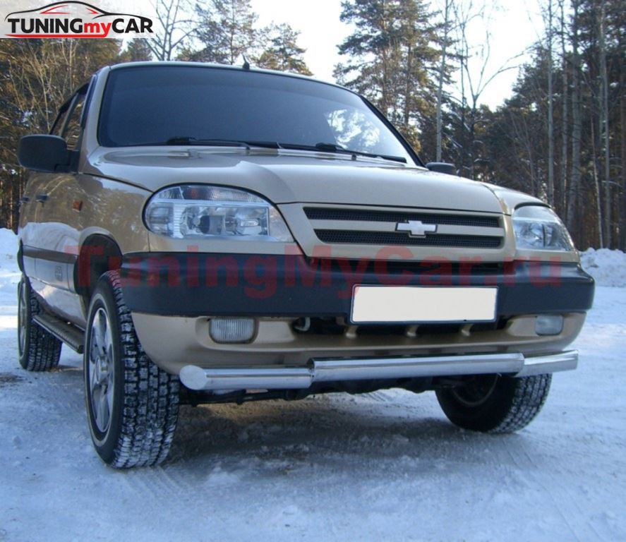 Защита переднего бампера D63 для Chevrolet Niva 2002-2009