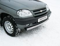 Защита переднего бампера D76 (дуга) для Chevrolet Niva 2002-2009