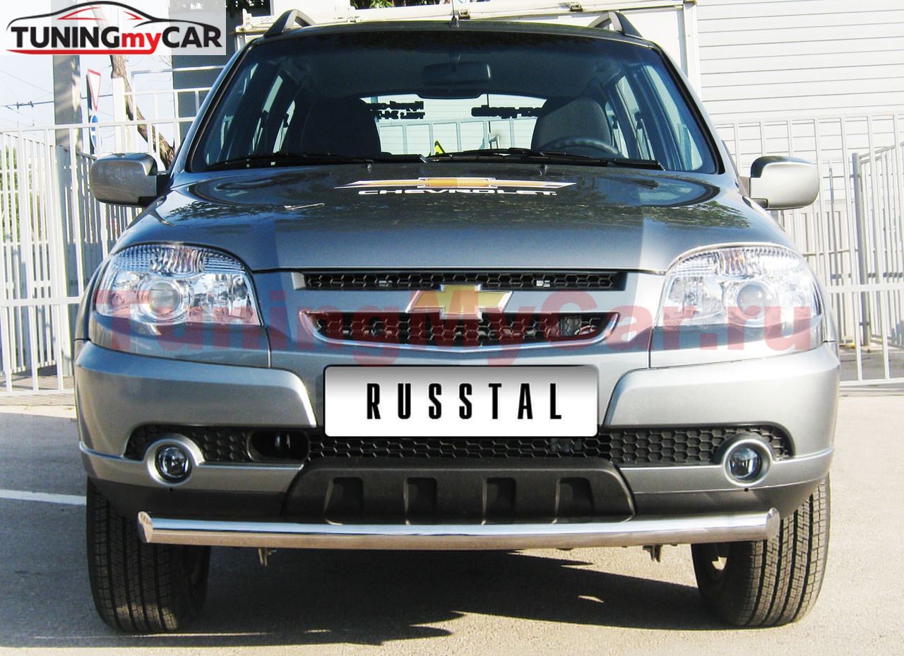 Защита переднего бампера D63 (дуга) для Chevrolet Niva Bertone 2009-
