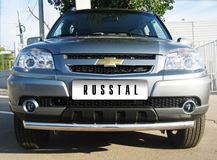 Защита переднего бампера D63 (дуга) для Chevrolet Niva Bertone 2009-