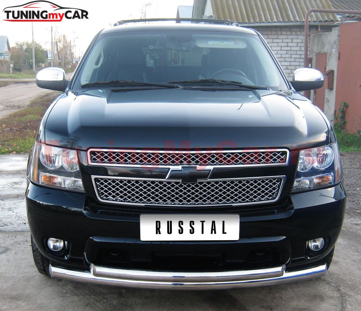 Защита переднего бампера D76/63 (дуга) для Chevrolet Tahoe 2006-2012