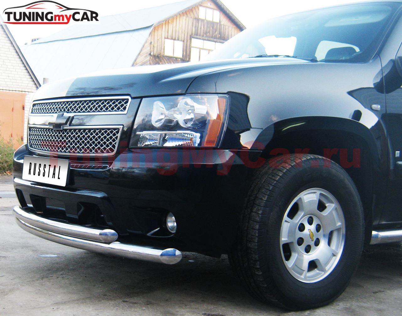 Защита переднего бампера D76/76 (дуга) для Chevrolet Tahoe 2006-2012