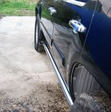 Пороги труба D76 с накладками (вариант 1) для Chevrolet Tahoe 2006-2012