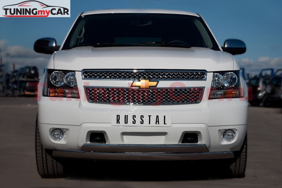 Защита переднего бампера D75х42/75х42 для Chevrolet Tahoe 2012-