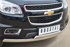 Защита переднего бампера 75х42 (дуга) 75х42 (дуга) для Chevrolet Trailblazer 2012-