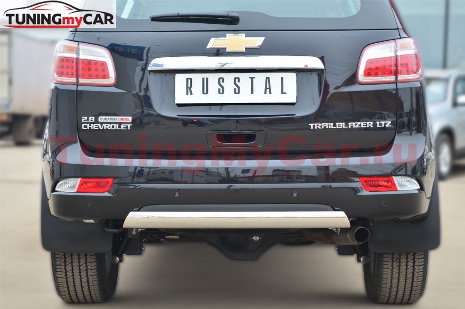 Защита заднего бампера 75х42 (дуга) для Chevrolet Trailblazer 2012-