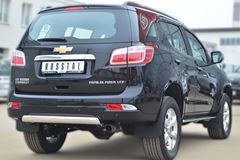 Защита заднего бампера 75х42 (дуга) для Chevrolet Trailblazer 2012-