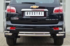 Защита заднего бампера уголки D63 (секции) D42 (секции) для Chevrolet Trailblazer 2012-