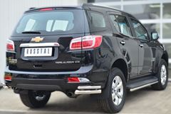 Защита заднего бампера уголки D63 (секции) D42 (секции) для Chevrolet Trailblazer 2012-