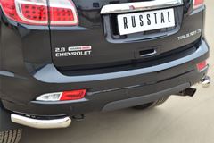 Защита заднего бампера уголки D63 (секции) для Chevrolet Trailblazer 2012-