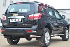 Защита заднего бампера уголки D63 (секции) для Chevrolet Trailblazer 2012-