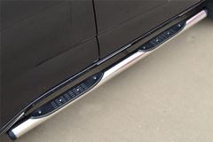 Пороги труба D76 с накладкой (вариант 2) для Chevrolet Trailblazer 2012-