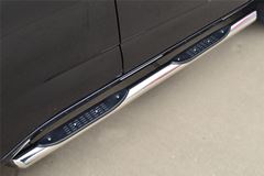 Пороги труба D76 с накладкой (вариант 1) для Chevrolet Trailblazer 2012-