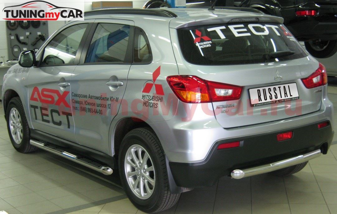 Защита заднего бампера D63 для Mitsubishi ASX 2010-2011