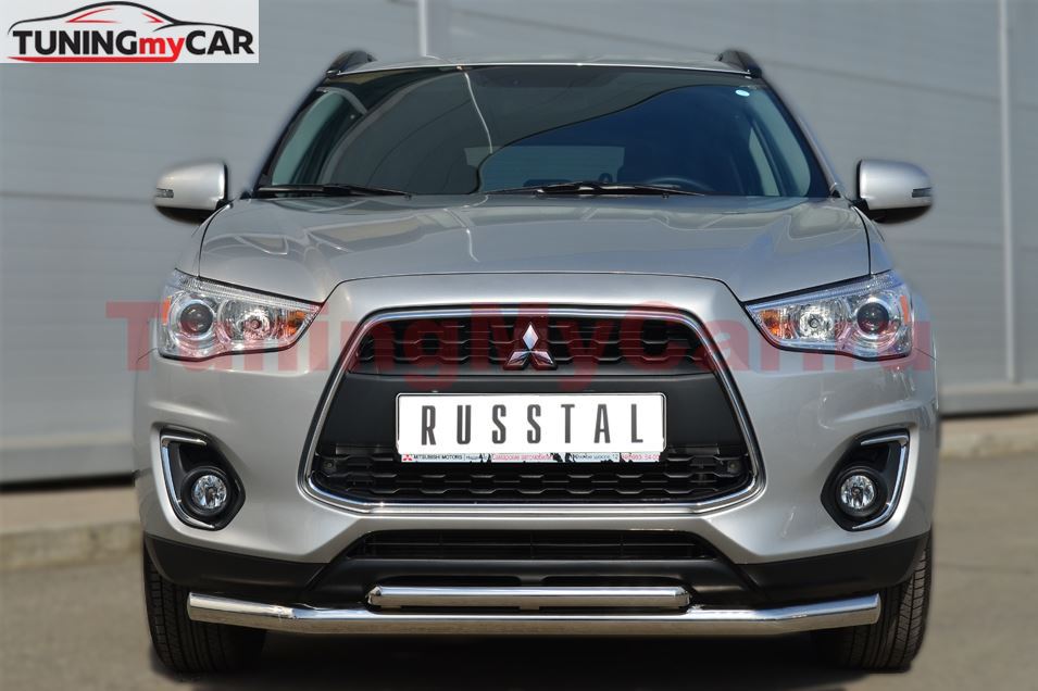 Защита переднего бампера D63 (секции) D42 (дуга) для Mitsubishi ASX 2012-