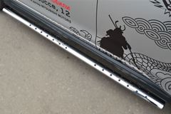 Пороги труба D75х42 овал с проступью для Mitsubishi ASX 2012-