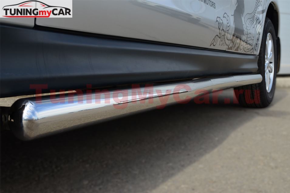 Пороги труба D63 (вариант 3) для Mitsubishi ASX 2012-