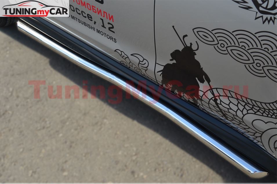 Пороги труба D63 (вариант 1) для Mitsubishi ASX 2012-
