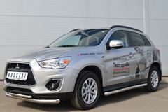 Пороги труба D63 (вариант 1) для Mitsubishi ASX 2012-