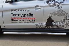 Пороги труба D63 (вариант 2) для Mitsubishi ASX 2012-