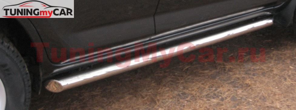 Пороги труба D76 для Mitsubishi L200 2010-2013