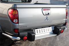 Защита заднего бампера уголки D63 (секции) для Mitsubishi L200 2013-2016 KB4T