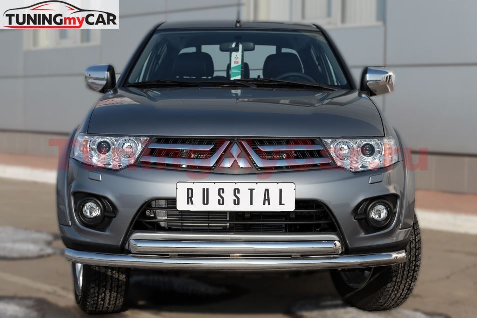 Защита переднего бампера D63 (секции) D63 (дуга) для Mitsubishi L200 2014