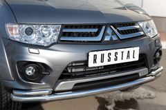 Защита переднего бампера D63 (секции) D42х2 (уголки) для Mitsubishi L200 2014