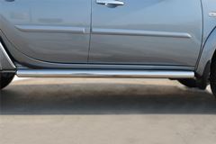 Пороги труба D76 (вариант 3) для Mitsubishi L200 2014