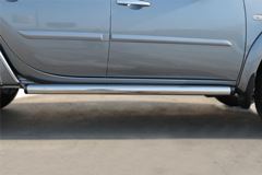 Пороги труба D76 (вариант 2) для Mitsubishi L200 2014