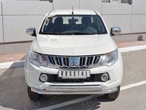 Защита переднего бампера D63 секция-75х42 дуга для Mitsubishi L200 2015-