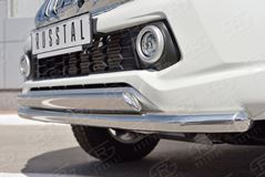 Защита переднего бампера D63 секция-75х42 дуга для Mitsubishi L200 2015-