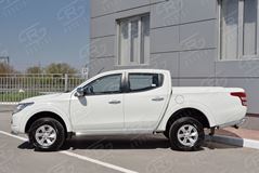 Пороги труба D76 (вариант 1) для Mitsubishi L200 2015-