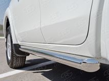 Пороги труба D76 (вариант 1) для Mitsubishi L200 2015-
