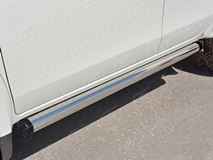 Пороги труба D76 (вариант 2) для Mitsubishi L200 2015-