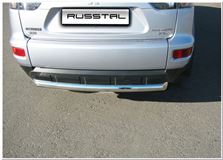 Защита заднего бампера D76 для Mitsubishi Outlander 2010-2011