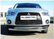 Защита переднего бампера D76/42 для Mitsubishi Outlander 2010-2011
