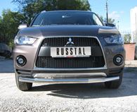 Защита переднего бампера D76 (5 секций) для Mitsubishi Outlander 2010-2011