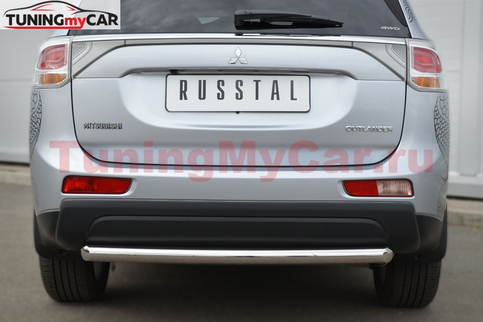 Защита заднего бампера D63 (дуга) для Mitsubishi Outlander 2012-2014