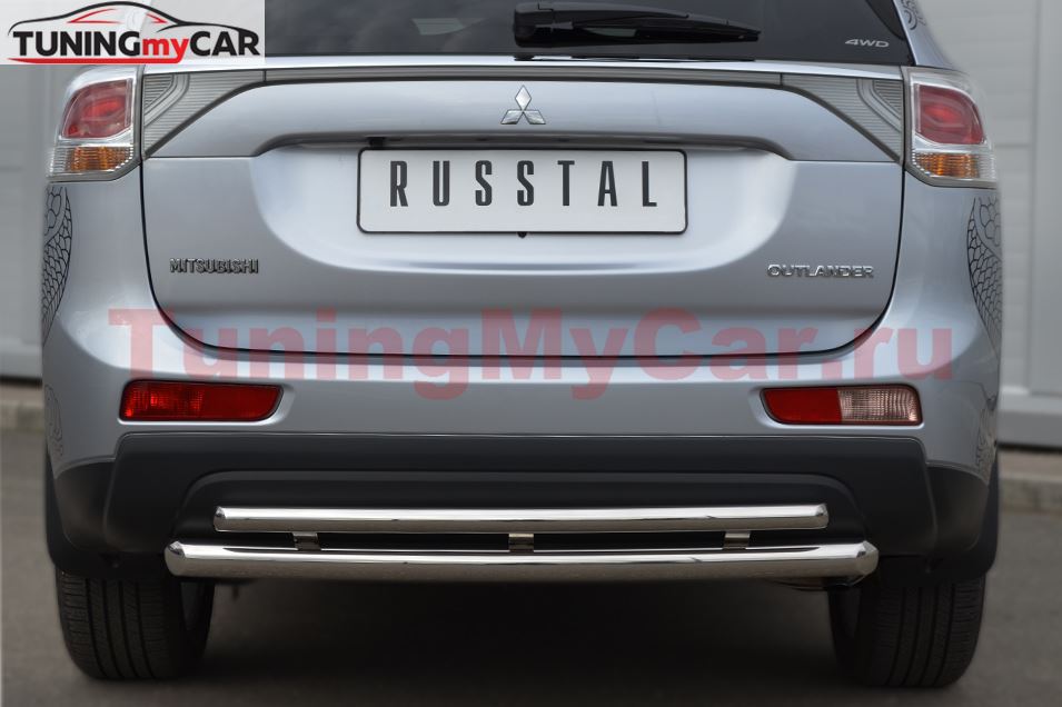 Защита заднего бампера D63/42 (дуга) для Mitsubishi Outlander 2012-2014