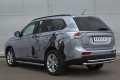 Защита заднего бампера D63/42 (дуга) для Mitsubishi Outlander 2012-2014