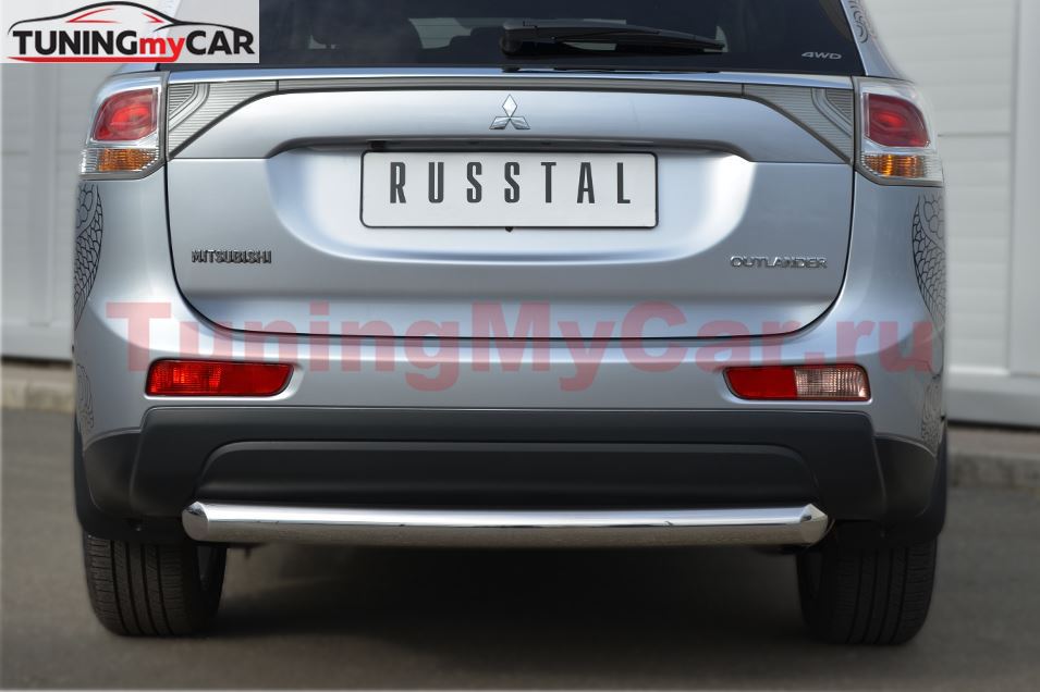 Защита заднего бампера D76 (дуга) для Mitsubishi Outlander 2012-2014